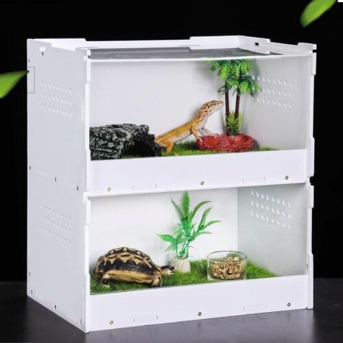 Reptile breeding box Acrylic Transparent Horned Frog Spider Scorpion Gecko Incubator Tortoise Hermit Crab Crawling Pet Box