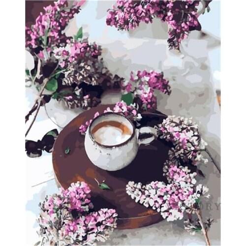 5D Diy Full Square Round Diamond Painting Coffee Flowers Diamond Embroidery Sale Cross Stitch Rhinestone Art Cafe Corner Decor