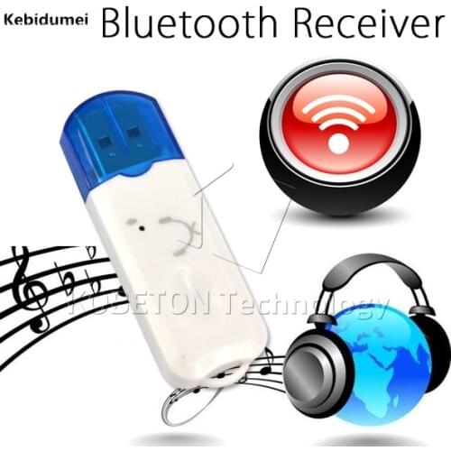 Kebidumei Blue Wireless USB Bluetooth V5.0 Audio Music Receiver Adapter For Car Home Speaker For iphone