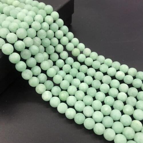 8mm Dull Polish Genuine Natural Burma Jades Stone Beads For DIY Jewelry Making Round Loose Frosted Jadeite Beads Fit Bracelet