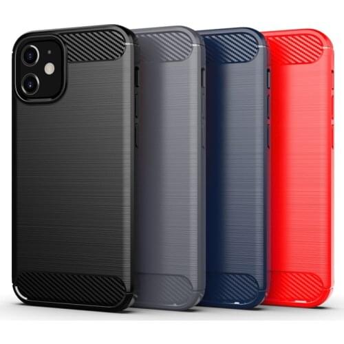 For Cover iPhone 12 Mini Case For iPhone 12 Pro Max Cover Capas Carbon Fiber Case For iPhone 7 8 Plus 11 12 Pro Max Mini Fundas