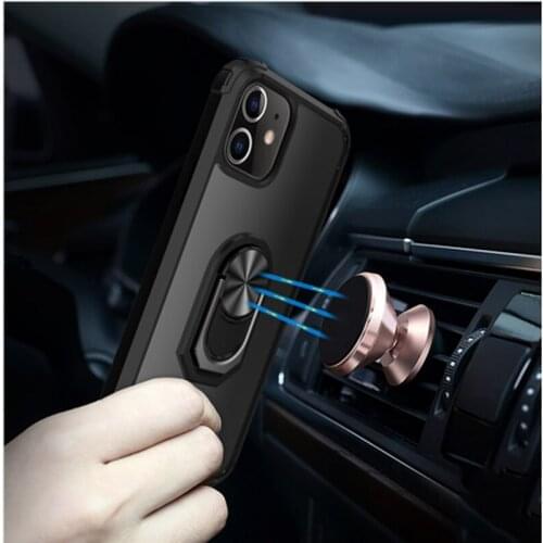 Metal Magnetic Ring Kickstand For iPhone 12 Pro Max Mini 11 7 8 6 6S Plus X XS XR SE 2020 Full Body Shockproof Armor Phone Case