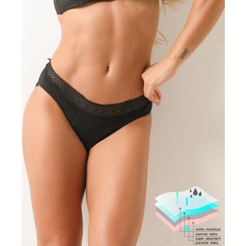 Womens Menstrual Panties For Period Four-Layer Leakproof Briefs 50ML High Absorption Briefs Menstrual Panties 4XL 5XL 6XL