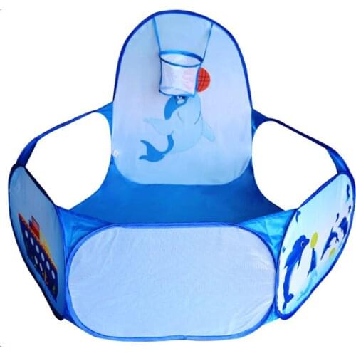 Childrens Cartoon Dolphin Pattern Baby Foldable Cloth Washable Toy Pool Childrens Ocean Outdoor Game Tent
