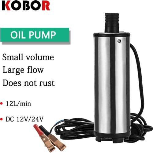 12v 24v Dc Electric Submersible Pump ,fuel Transfer Pump,stainless Steel Shell,12l/min,12 24 V Volt For Pumping Diesel Oil Water