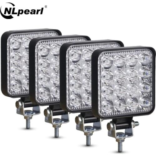 Nlpearl 42W 48W Mini LED Work Light Bar Spotlight Led Bar Offroad 12V 24V LED Light Bar For Truck Off road 4X4 4WD SUV Car ATV