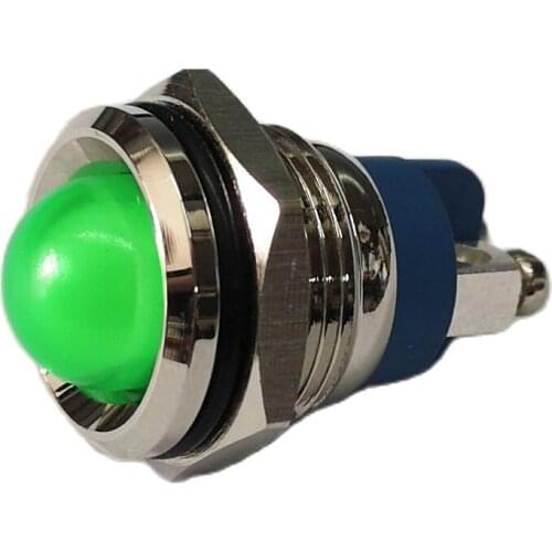 16mm mounting size nickel plated brass pilot lamp indicator