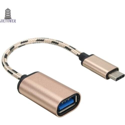 Type-c OTG Cable USB 3.0 Female to Type C Male Adapter For Samsung S8 Plus Note 8 OTG Cable For Nexus 5X 6P Xiaomi 5 50pcs/lot