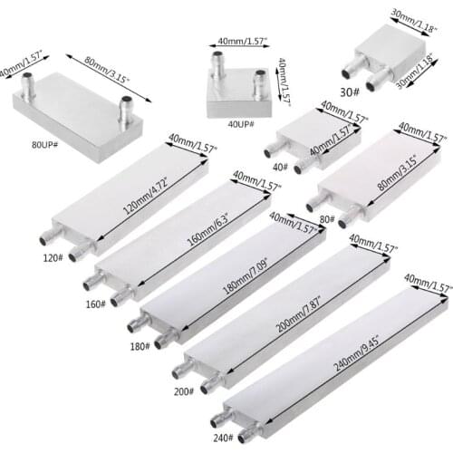 Silver Aluminum Alloy Water Cooling Block Radiator Heat Sink for PC Computer Laptop CPU Liquid Water Cooler Accessories X6HA