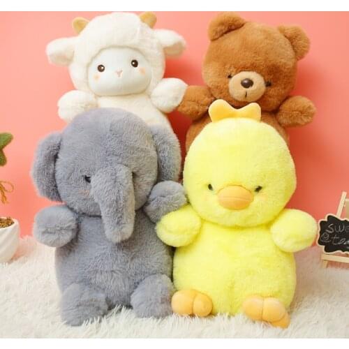 Hot 23cm Super Soft Baby Appease Toys Teddy Bear Sheep Elephant Chick Stuffed Cartoon Animals Doll for Kids Children Kawaii Gift