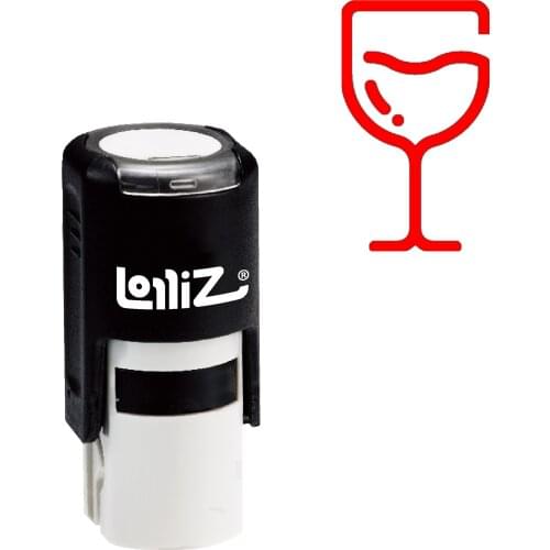 LolliZ Wine Self-Inking Rubber Stamp - Modern Symbol Series