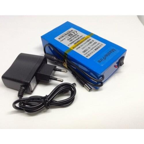 MasterFire 3set/lot New Portable Li-Ion battery 12V rechargeable 9800mah battery 12V lithium-ion batteries pack For CCTV Camera