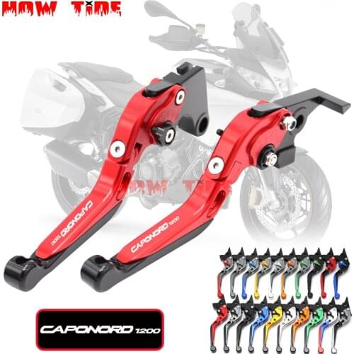Motorcycle Folding Extendable CNC Adjustable Clutch Brake Levers For Aprilia Dorsoduro 1200 11-16, Caponord 1200/Rally 14-17