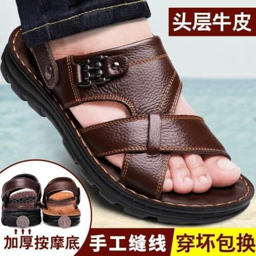 Men Shoes Sandals Mens Leather Sandals Summer 2021 New Shoes Sandalias Hombre Chaussure Homme