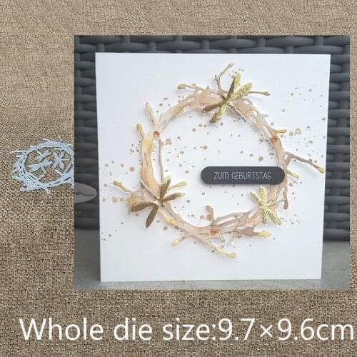 New Design Craft Metal Cutting Die die cuts dragonfly grass ring decoration scrapbook Album Paper Card Craft Embossing die cuts