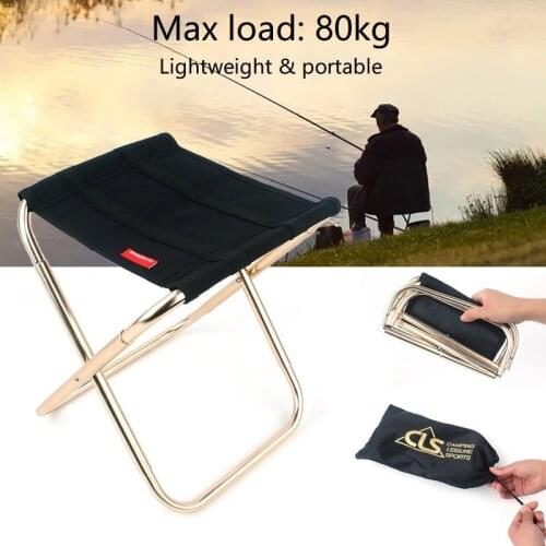 Outdoor Foldable Fishing Chair Ultra Light Weight Portable Folding Camping Aluminum Alloy Picnic Fishing Chair