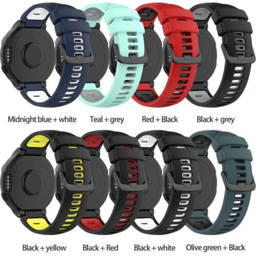Suitable For Garmin Forerunner 220/735XT Strap Two-color Silicone Wristband Waterproof Sweatproof Comfortable Soft Watchband