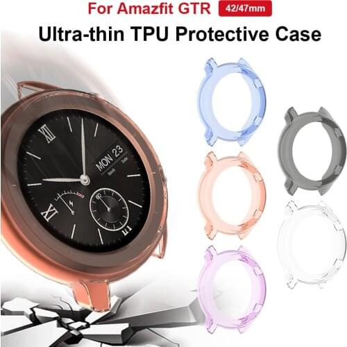 Full Protection Hard Protective Case TPU Watch Screen Protector Cover For Amazfit GTR Watch 42mm 47mm Edge Shell Protect Bumper