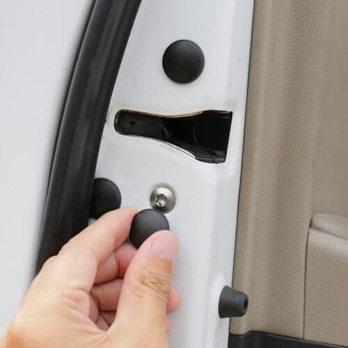 QHCP Car Door Lock Screw Protector Cover Sticker Anti-rust Protection Waterproof ABS 12Pcs For Subaru Forester Outback Legacy XV