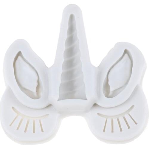 DIY Unicorn ear eye silicone mold cake decoration soft candy mold Party Cake Baby Shower decorating tool baking accessories