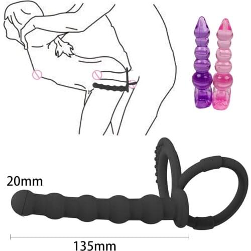 Double Penetration Penis Strapon Dildo No Vibrators Adult Sex Toys For Women Anal Beads Plug G Spot Massager Clitoris Stimulator