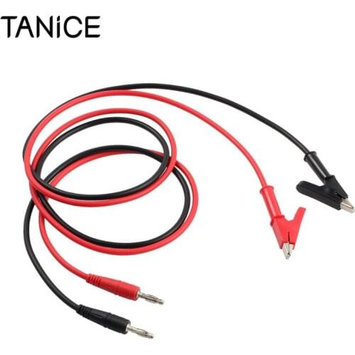 TANiCE 15A Banana Plug Test Cable Labs Test Lead Banana Plug To Alligator Clip Heavy Duty 1M Long Test Cable For Multimeter