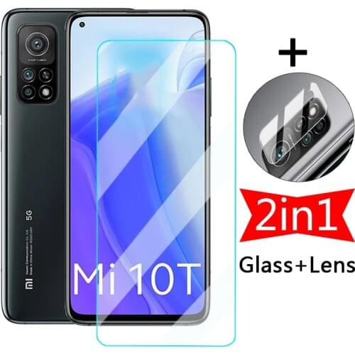 2in1 Screen Protective Glass for Xiaomi Mi 10T Pro Tempered Film on Xiomi Mi 10 T Mi10 Lite 5G Mi10t 10tpro Camera Len Protector