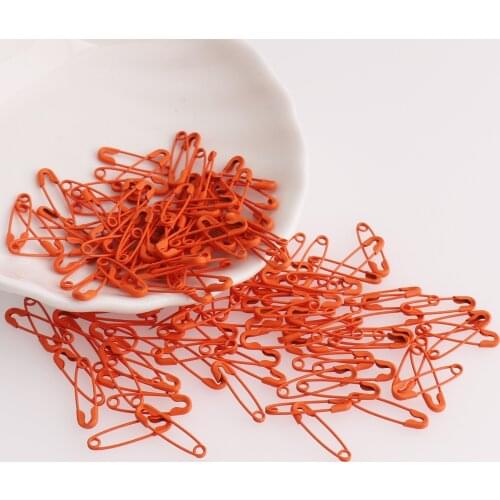 100-500pcs 19mm Orange Safety Pins Mini Charming Safety Pins Copper Pins Brooch Safety Pins DIY Pins for Garment