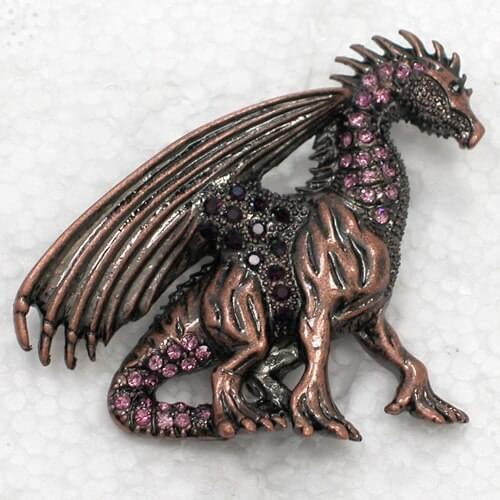 12pcs/lot Wholesale Fashion Brooch Rhinestone Flying Dragon Pin brooches jewelry Gift C101464