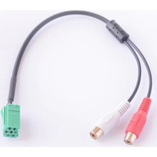 Biurlink Car Audio Parts RCA to Mini ISO 6 Pin Connector for Renault Cars
