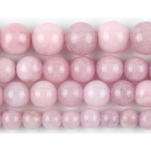 Natural Purple Spodum Jades Stone Round Loose Spacer Beads For Jewelry Making 6/8/10mm DIY Bracelet Handmade