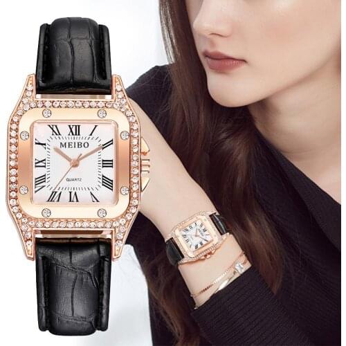 MEIBO Brand Watch Women Casual Quartz Leather Wrist Watch Analog Wristwatch Female Clock Fashion Ladies Watches Gift Reloj Mujer