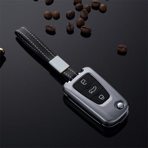 Aluminum Alloy Car Key Cover Case Shell Bag holder Keychain For Roewe MG5 MG7 MG GT GS 350 360 750 W5 Car flip key accessories