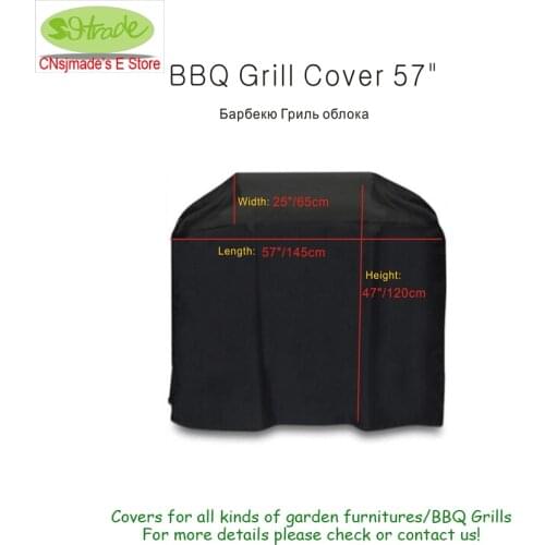 Superior quality BBQ grill cover, 57"/67"/75"(145/170/190cm),Black color.Durable Oxford Water proofed BBQ covers.gas BBQ cover