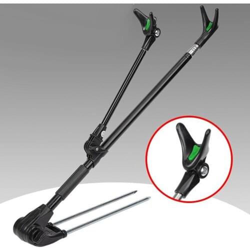 1Pc Fishing Rod Holder Ground Insert Telescopic Y-Shape Rod Bracket Support Stand Fishing Tool Foldable Angler Gadget For Pole