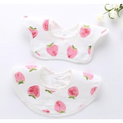 6-24 Months Baby Bibs 360 Degree Rotatable 3 Layer Waterproof Easy To Clean Saliva Snoring Cloth Baby Accessories
