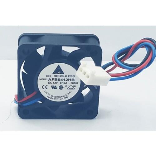 Delta original AFB0412HB 4015 4CM DC 12V 0.16A 40*40*15MM 2-lines double ball cooling fan