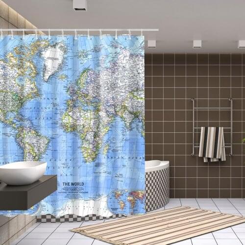 Eco-Friendly Waterproof Shower Curtains Home Bathroom Shower Curtain Printed Polyester Waterproof Shower Curtain Various Styles