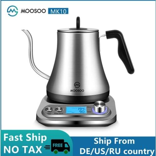MOOSOO 0.8L Electric Gooseneck Kettle Thermo Pot Smart Kettle With Temperature Control Keep-Warm Function Kitchen Appliances