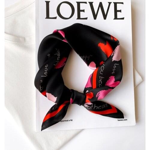 Hot 2020 100% Natural Real Silk Neckerchief For Women Print Square Scarf Headscarf Pure Bandana Hijab Foulard Scarves Pashmina