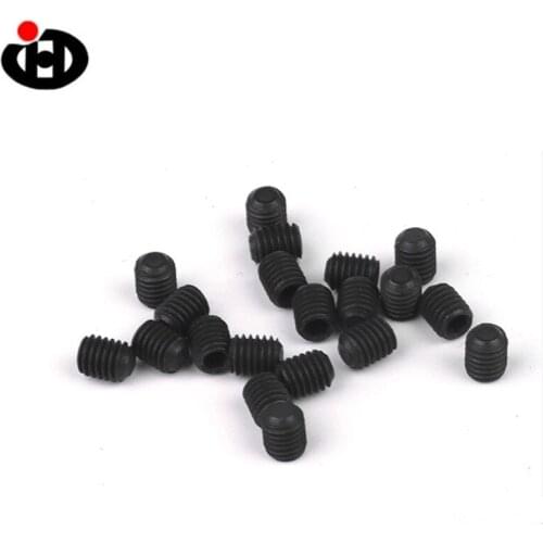 JINGHONG 100PCS M10*8-50 GR 8.8 Chinese Wholesale Hex Socket Flat Screw with Flat Point for Machine