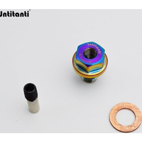 Jntitanti Gr5 titanium engine magnetic drain plug Gr5 titanium magnetic drain screws