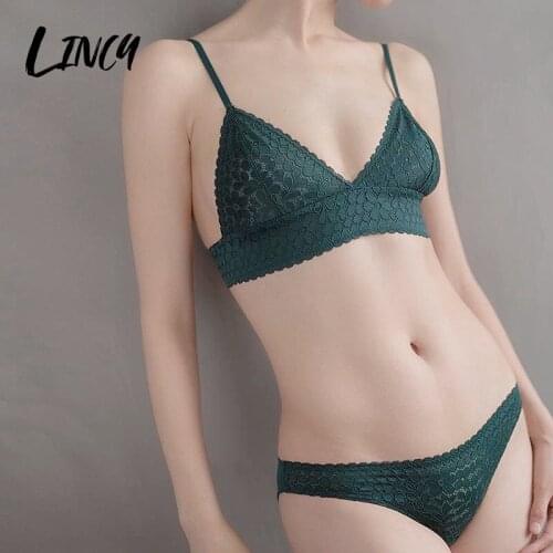 Women Lace Bra Sets Multicolor Triangle cup Seamless Underwear Sexy Panties Lingerie Bralette Ultrathin Briefs Female Intimates