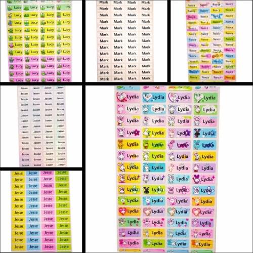100PCS 22*19MM Colorful customizable name stickers waterproof anti-tear scrapbooking accessories labels vintage stickers