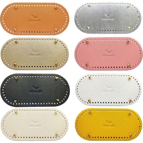 Lightweight Knitting Crochet PU Leather Bag Bottom Shaper Cushion Hand-Woven Bag Pad for Cross Body Making Women Girls Accessory