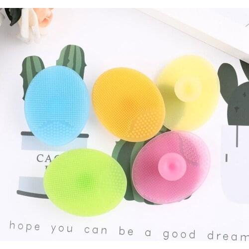 Cute Cleaning SPA Facial Brush Scrub Skin Wash Silicone Selling Exfoliating Pad