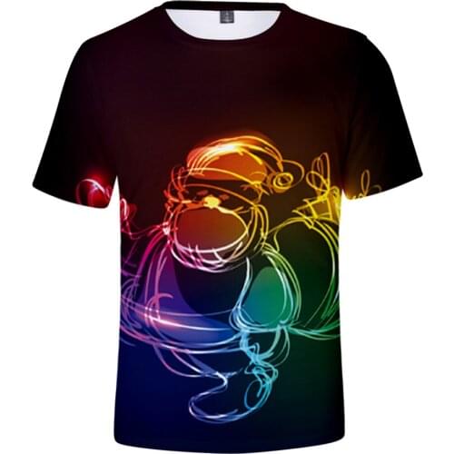 Fashion 3D printed Merry Christmas mens / womens summer short-sleeved Merry Christmas Kpop T-shirt oversized wild Harajuku top