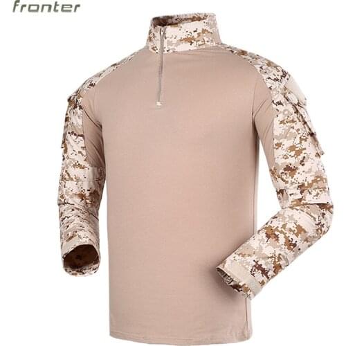Digital Desert Long Sleeve Tactical Frog Shirt Tactico Military Camouflage Clothing