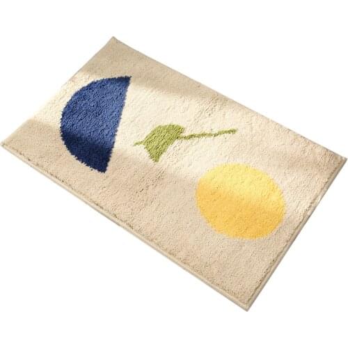 Non-slip Bathroom Bath Mat Soft Polyester Fiber Floor Mat In The Room Welcome Mat Kitchen Toilet Floor Decor Absorbent Door Mat
