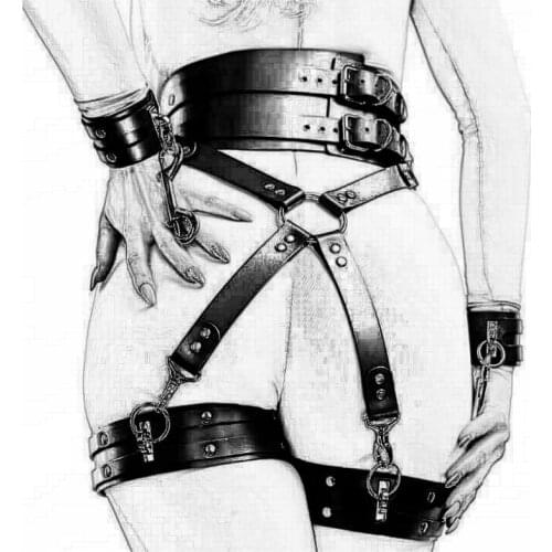 New Leather Bracelet Belt BDSM Sex Harness Nightclub Handcuffs for Sex Bdsm Toys Restraints Sex Bondage Adult Games Sex Shop